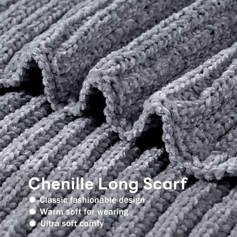 FANCY WELL Scarf for Women Winter - Chunky Scarf Oversized Chenille,Soft Long Scarves for Cold Weather,Gifts for Women - Image 2